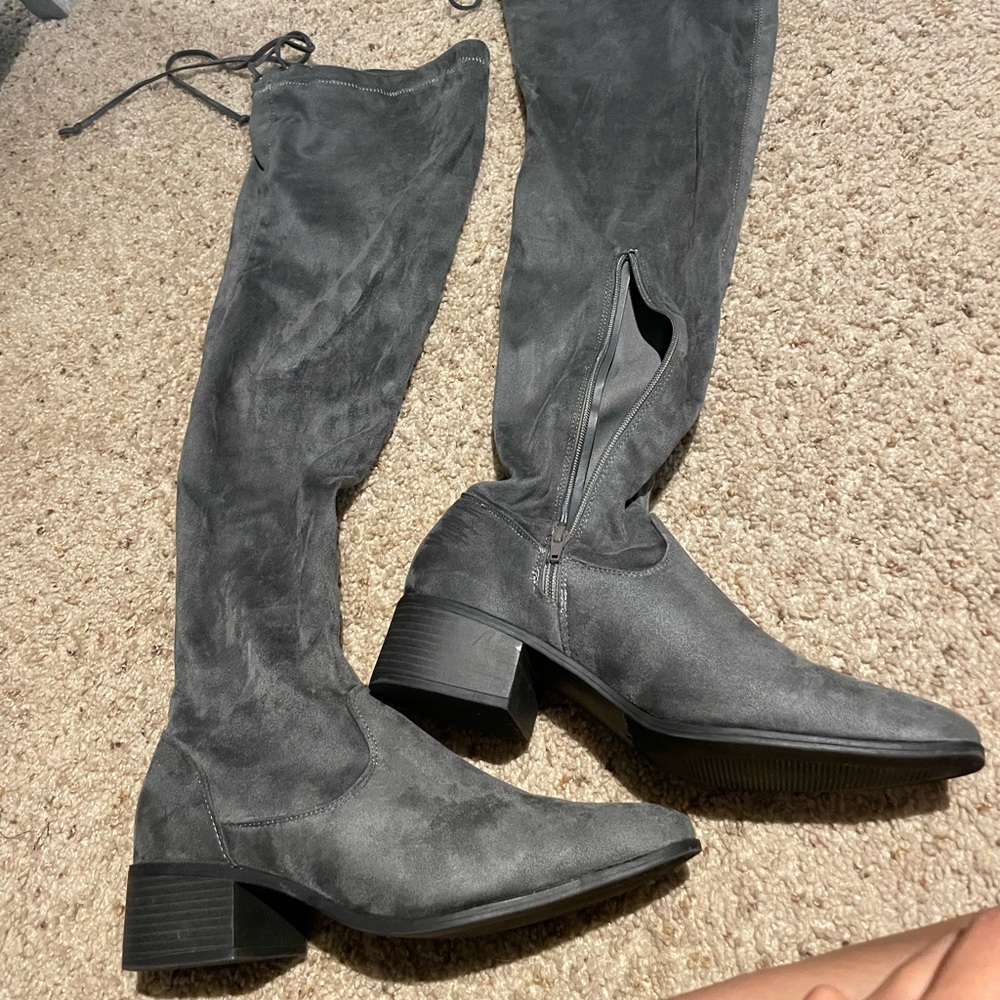 Great Faux suede over the knee boots